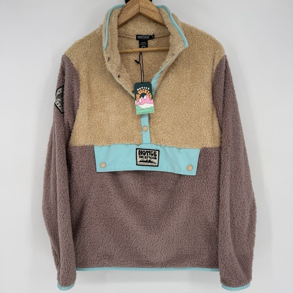 Notice‎ The Reckless Chic Choc Fleece Sweater Women's XS Brand New With Tags - Picture 1 of 7